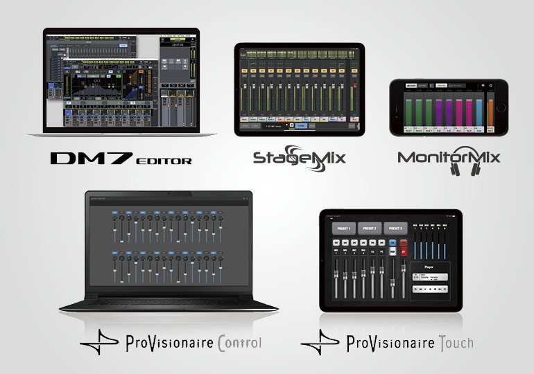 Yamaha Digital Mixing Console DM7: 兼容软件，方便控制